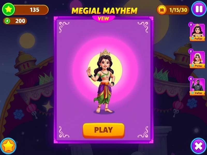 Magia Record character selection screen